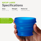 humangear GoCup | Compact Storage | On the Go Cup | BPA-free, PC-free, Phthalate-Free, Large (8 fl.oz/237ml), Blue