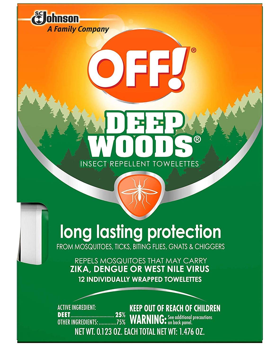 OFF! Deep Woods Insect Repellent Towelettes (Pack - 2)