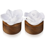 Acellegic 2 Pcs Flower Diffusers Phalaenopsis Rose Flower Ceramic Aromatherapy Essential Oil Passive Diffusers Non Electric Batt