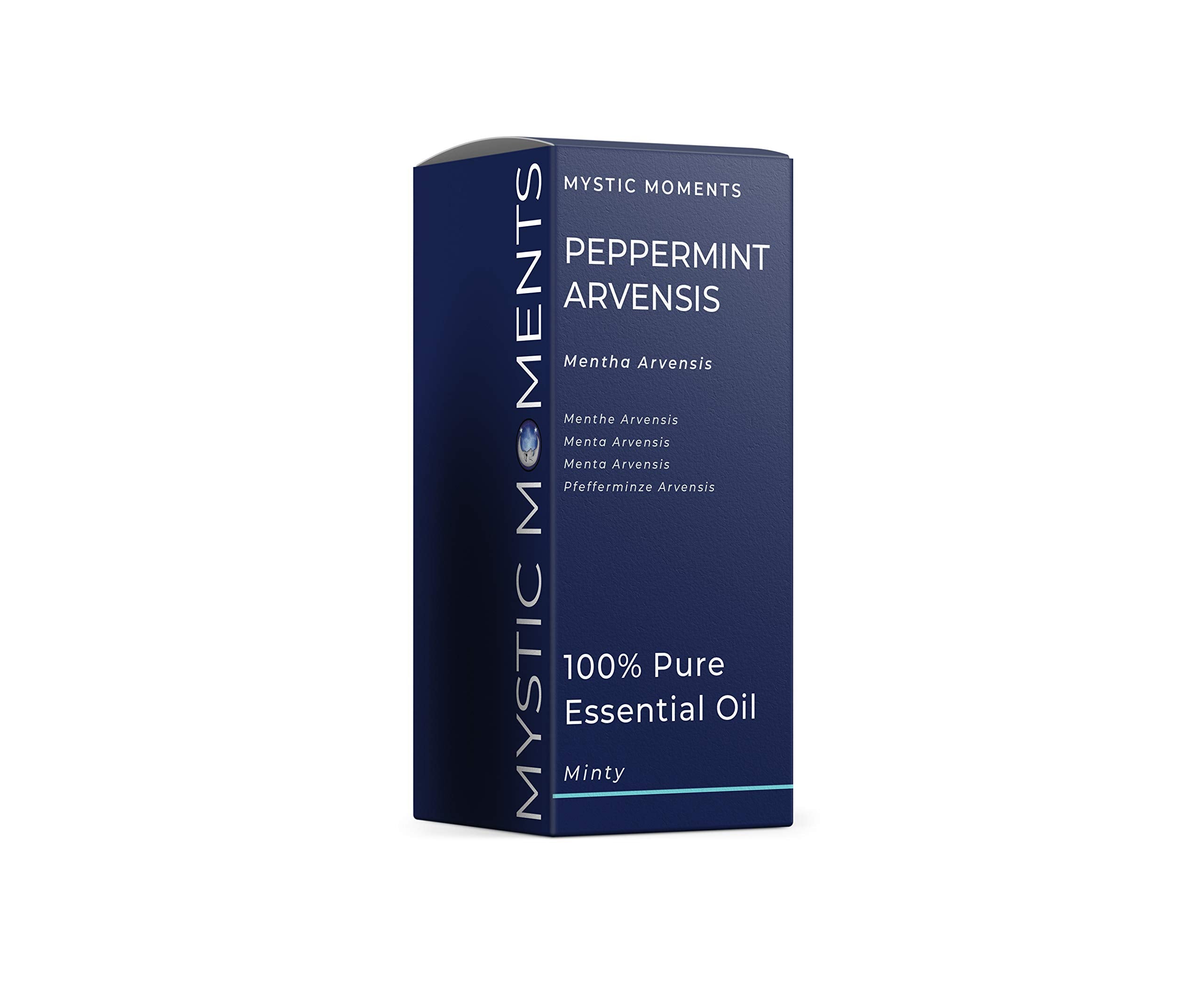 Mystic Moments | Peppermint Arvensis Essential Oil 100ml - Pure & Natural Oil for Diffusers, Aromatherapy & Massage Blends Vegan