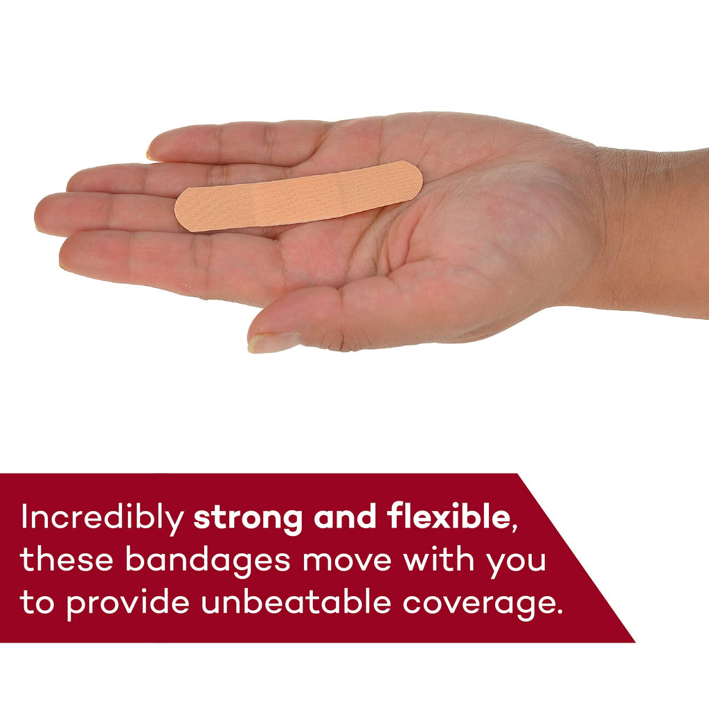 Dealmed Fabric Flexible Adhesive Bandages - 100 Count (1 Pack) Bandages with Non-Stick Pad, Latex Free, Wound Care for First Aid