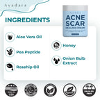 Ayadara Acne Scar Healing Cream, 2 fl oz, Acne Scar Treatment for Face, Stretch Marks, Body Scars, Acne Scar Removal Cream for B