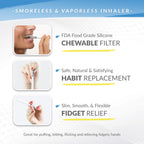 Stop Smoking Remedy, Smoke-Free Oxygen Inhaler, Chewable Mouth Grip to Help Curb Cravings, Quit Smoking Support, Satisfying Fidg