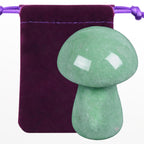 ZHIYUXI Green Aventurine Crystal Mushroom Sculpture Green Stones Mini Mushroom Ornaments Gemstones Mushroom Decor for Witch Craf