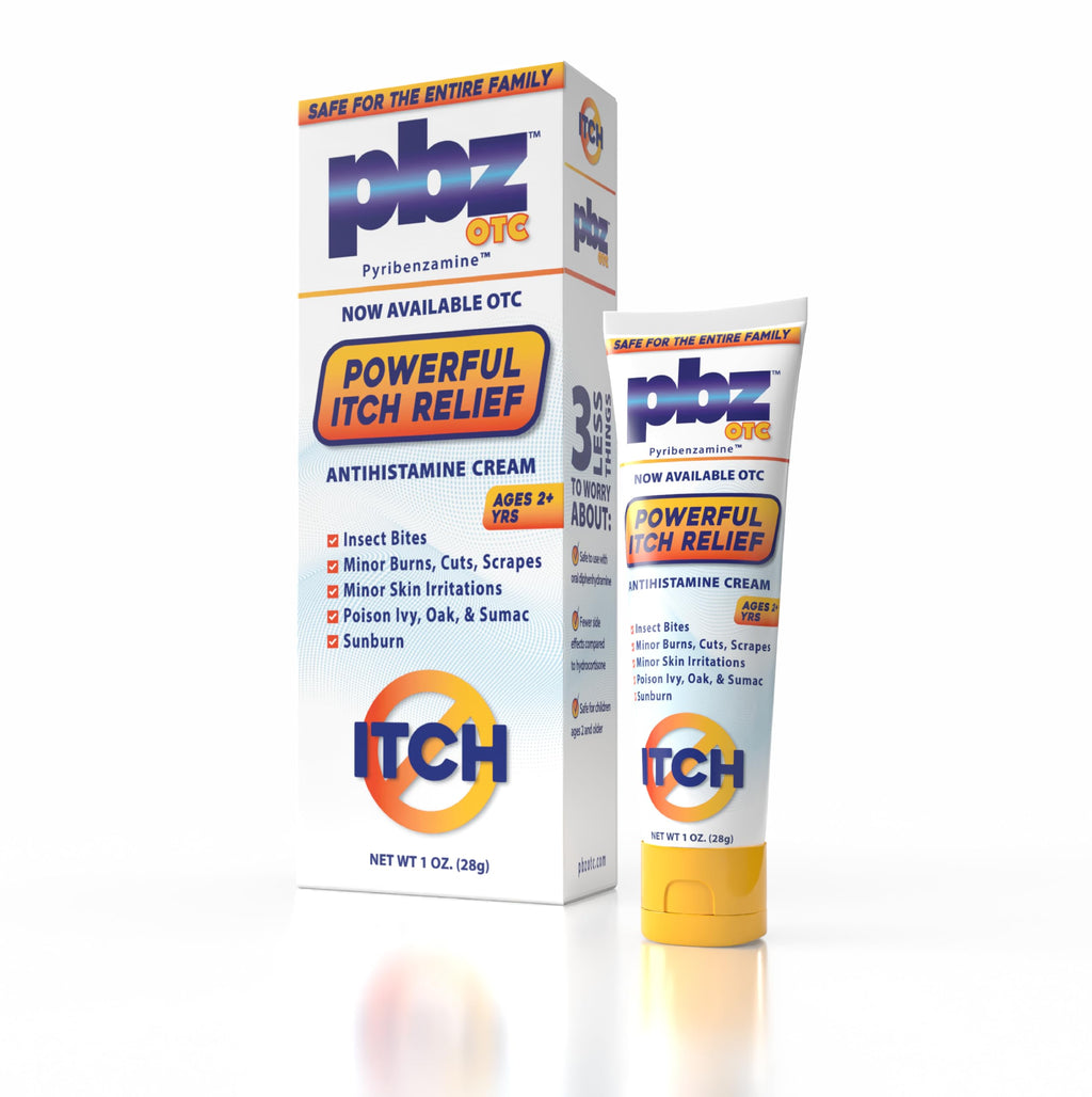 PBZ OTC Antihistamine Cream with 1% Tripelennamine, Kid Safe Itch Relief, 1 oz