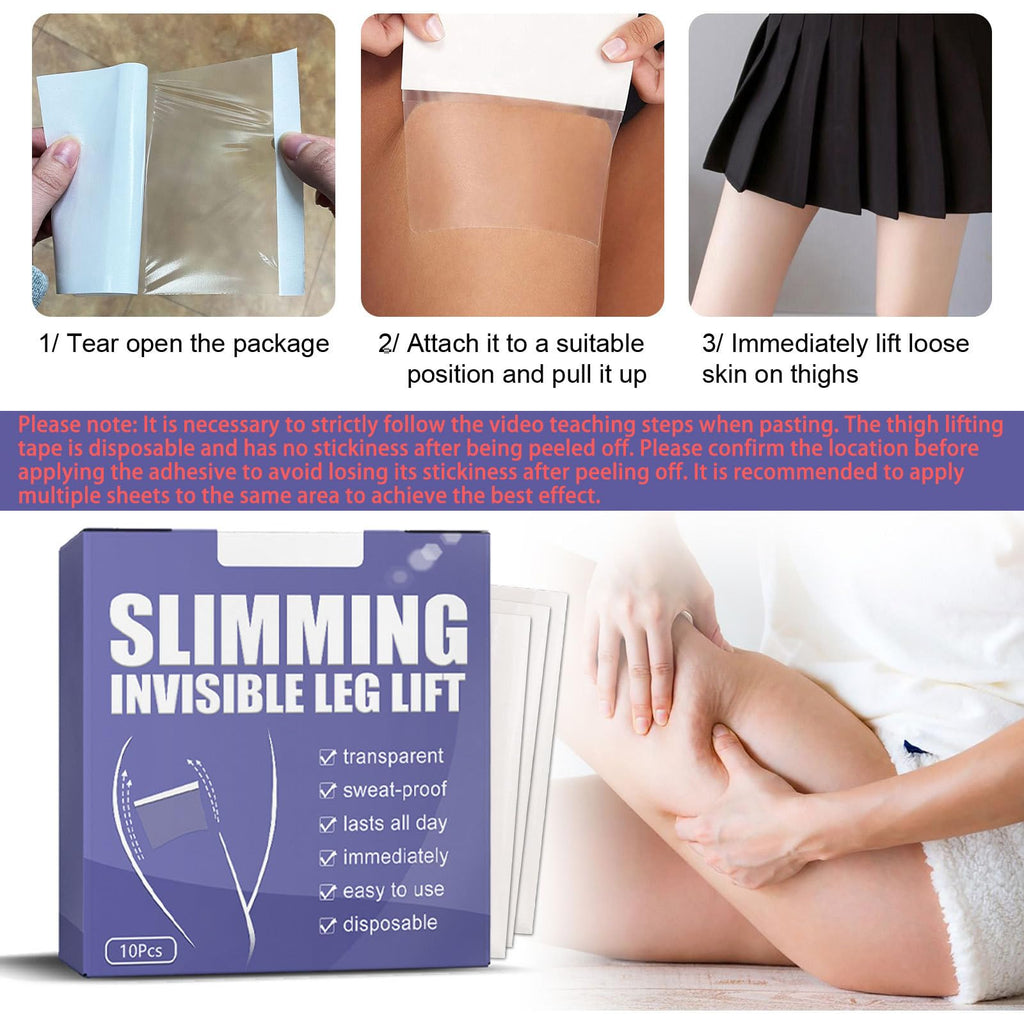 Thigh Lift Tape Transparent Lifting Adhesive Bandage Patch for Leg Body Sagging Skin Fat Anti Chafing Ultra Thin Inner Paste Wat