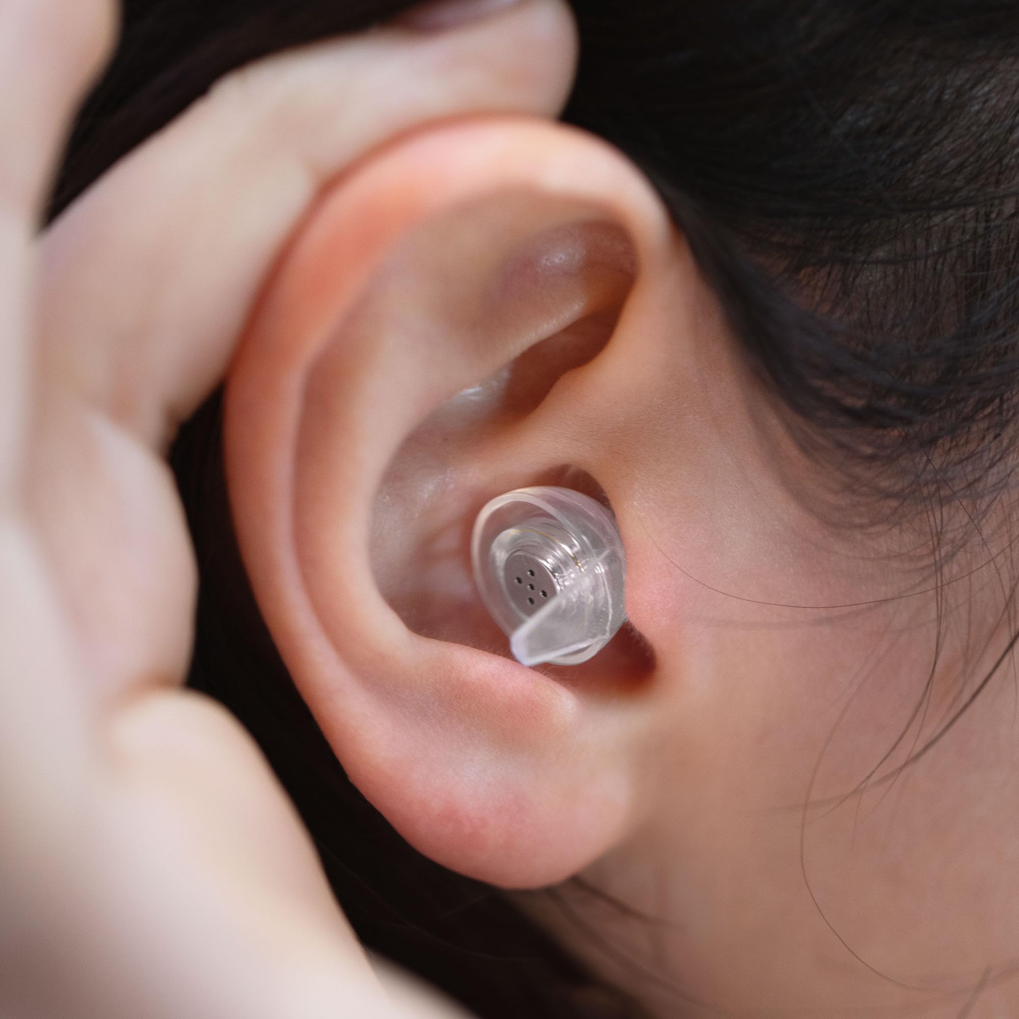 Eargasm Smaller Ears Earplugs - Transparent High Fidelity Filtered Noise Reducing Reusable Ear-Plugs for Kids, Women, Men - Hear