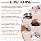 DEFUNX Massage Stones 5 Pieces - 3.15 Large Round Hot Stones Massage Set and Mushroom Shaped Hot Rock Massage Kit for Back Arm a
