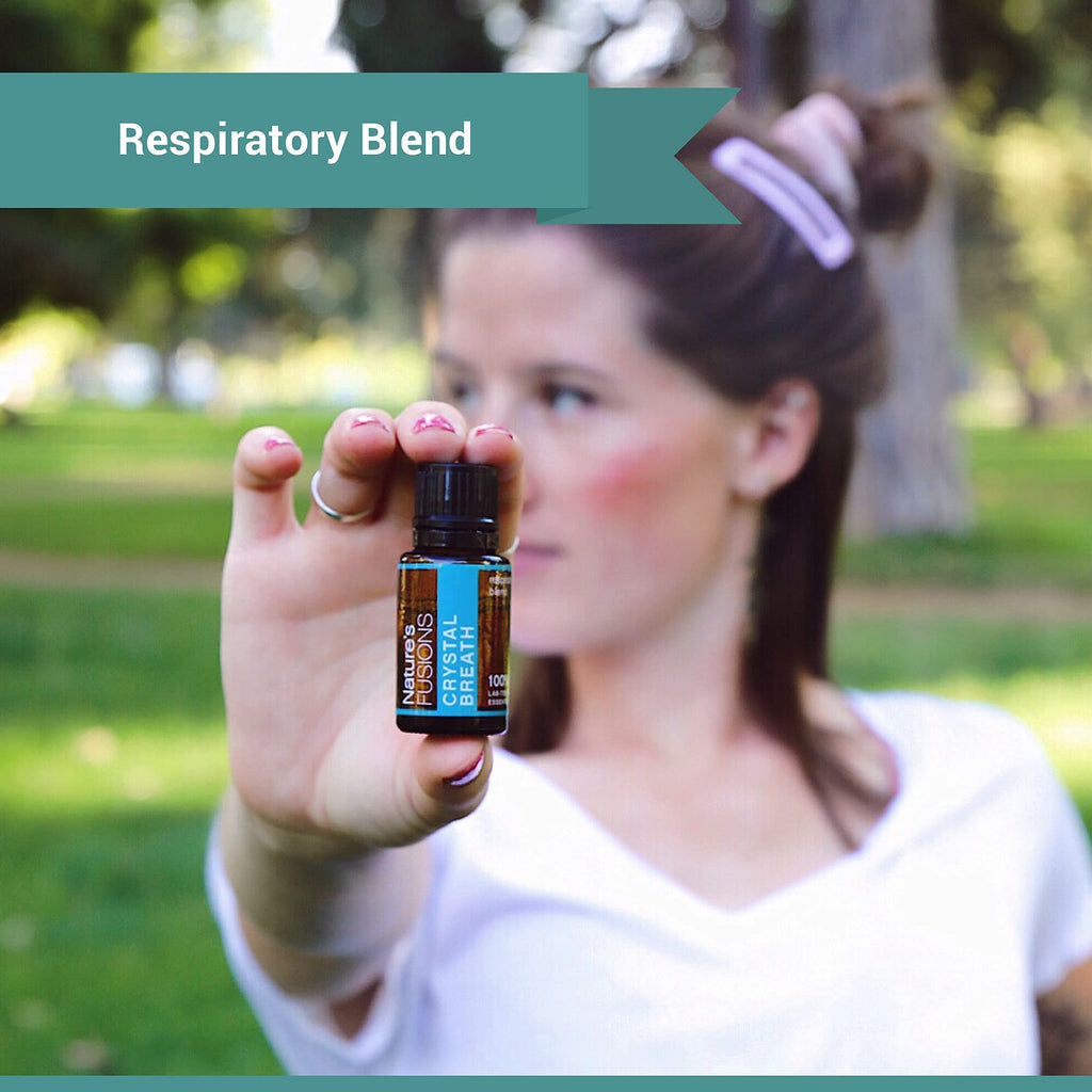Natures Fusions - Crystal Breath Therapeutic Essential Oil Respiratory Blend - 15 ml.