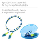 Howard Leight by Honeywell FUS30-HP 100-Pair Fusion 27 dB Corded Multiple-Use Earplugs - Blue/White, Regular
