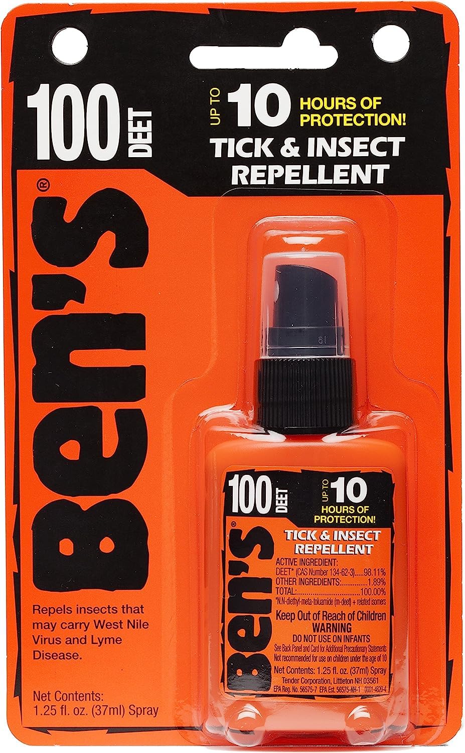 Bens 100% DEET Mosquito, Tick and Insect Repellent, 1.25 Ounce Pump, 3 Count