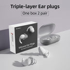 ENJROKJ Ear Plugs for Noise Cancelling Sleep,Soft Comfortable Silicone Hearing Protection Earplugs, Reusable Washable Earplugs f