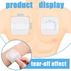 60 Pcs Bordered Gauze Adhesive Island Dressing Wound Dressing Waterproof Gauze with Pad Breathable Bandage Individually Packed P