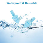 Ear Plugs, 4 Pairs Reusable Silicon Ultra Comfortable Earplugs 32dB for Sleeping Noise Cancelling, Travelling, Snoring, Working,