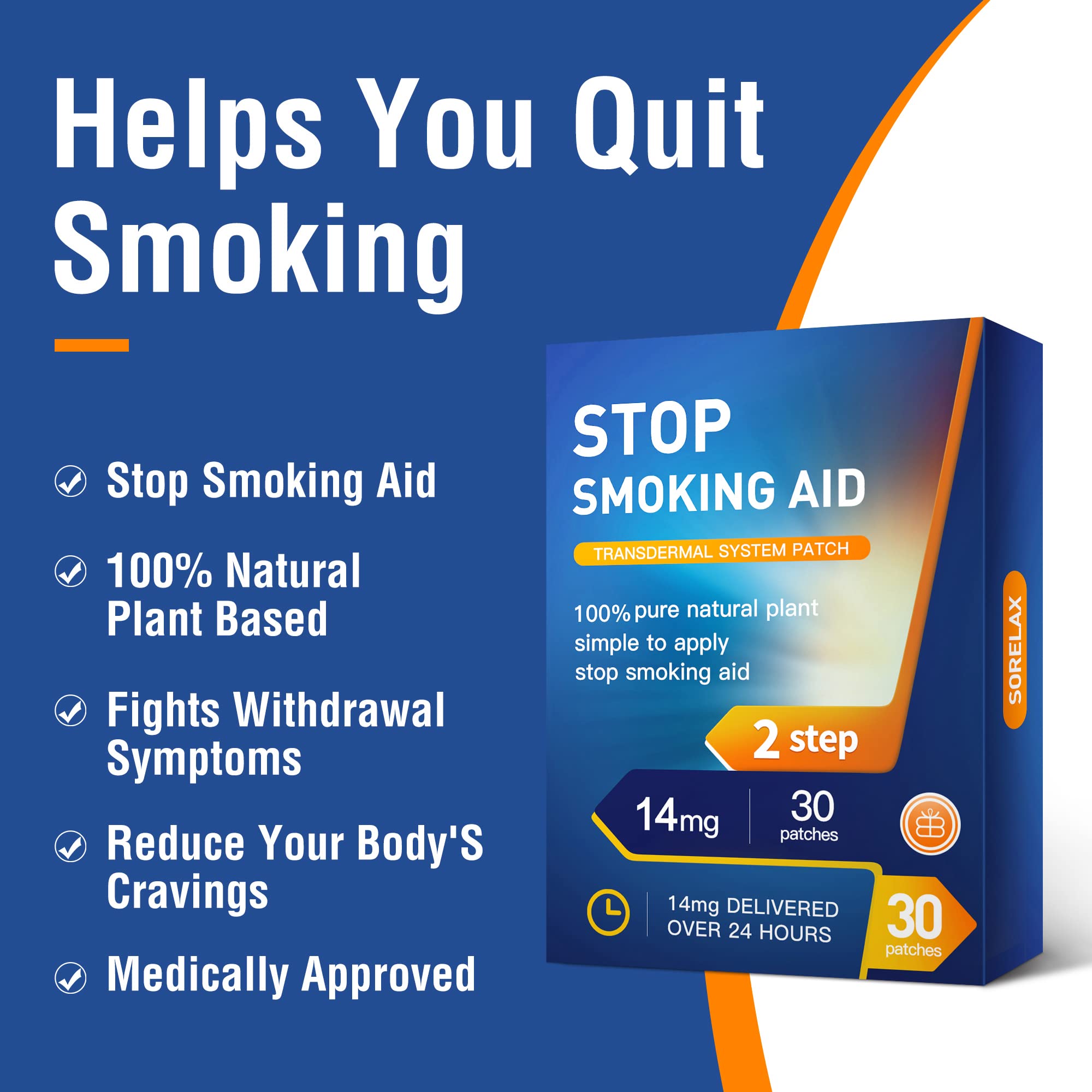 Tuwyfe ?30 Patches? Smoking Aid Stop Smoking Patch Step 2, Easy and Effective Anti-Smoking Stickers - Best Product to Quit Smoki