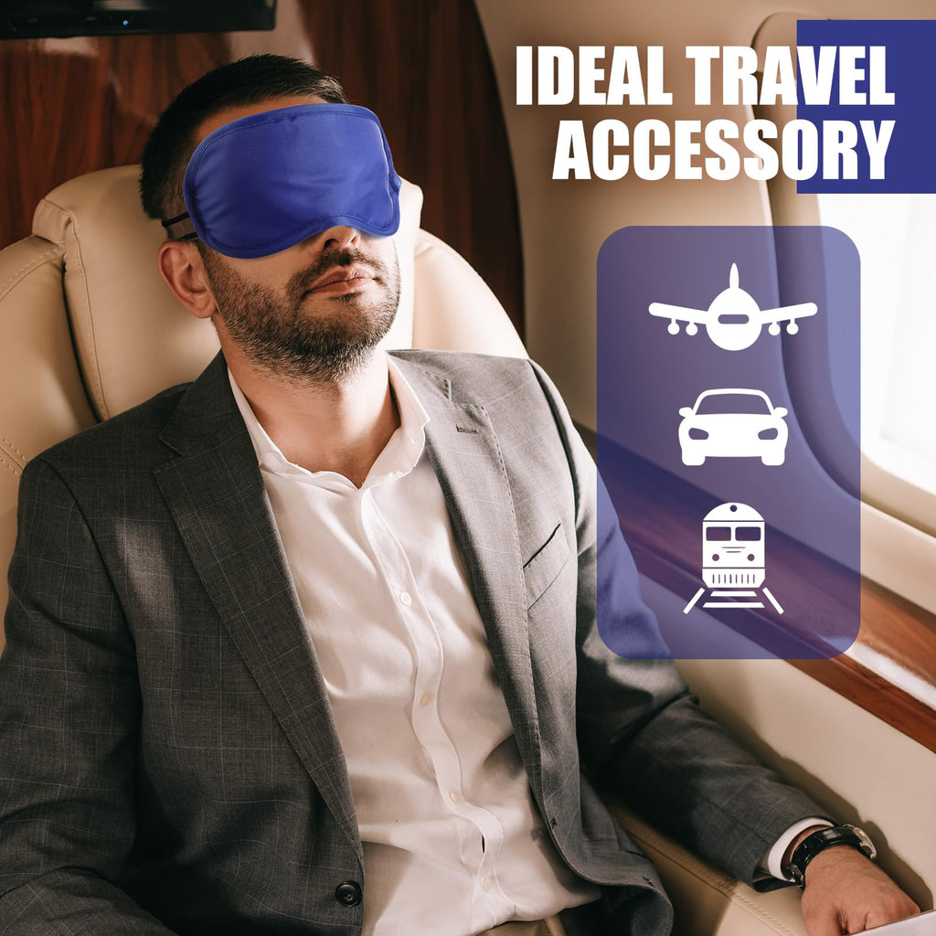 Tarpop 200 Pcs Eye Mask Sleeping Blindfold Eye Cover with Adjustable Strap for Games Party Team Building Travel Individually Wra