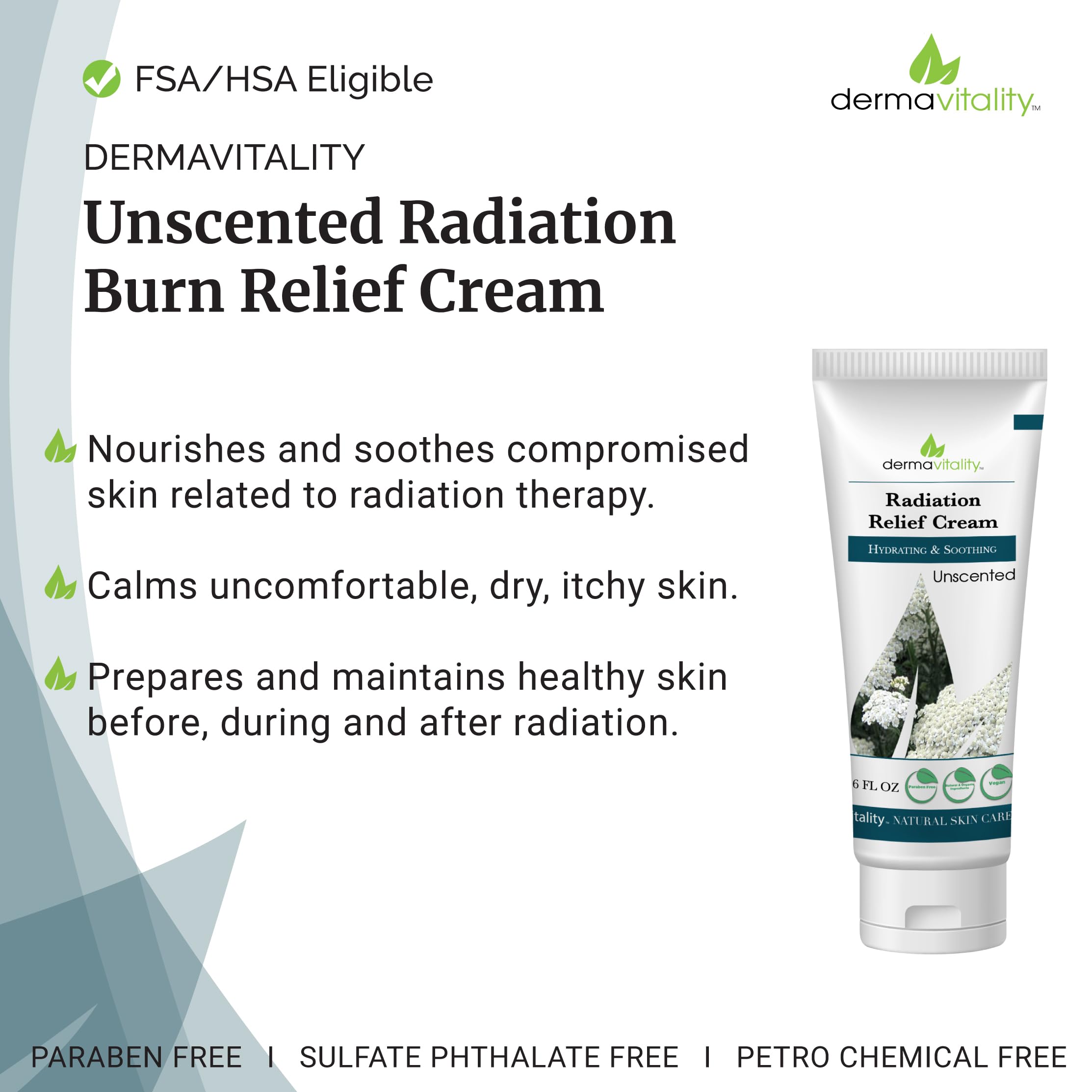 UltimateVitality Unscented Radiation Burn Relief Cream - Calendula Cream for Radiation Patients, Natural, Organic, Paraben, Ptha