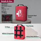 First Aid Kit, Upgrade Trauma First Aid Kit with Labelled Compartments -Emergency Medical Kits with Molle System First Aid Kits