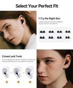 Ear Plugs for Sleeping Noise Cancelling, 45dB Noise Reduction Earplugs Silicone Concert Ear Plugs for Snoring, Shooting, Motorcy