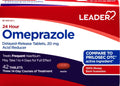 Leader Omeprazole Delayed Release Acid Reducer, Treats Frequent Heartburn, Upset Stomach, Acid Indigestion, 20mg, 42 Tablets