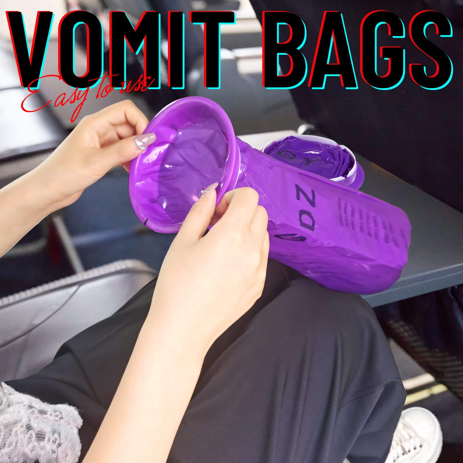 YGDZ Barf Bags, 15 Pack Vomit Bags Disposable Throw Up Emesis Bags Puke Nausea Bags for Travel Motion Sickness, Car & Aircraft,