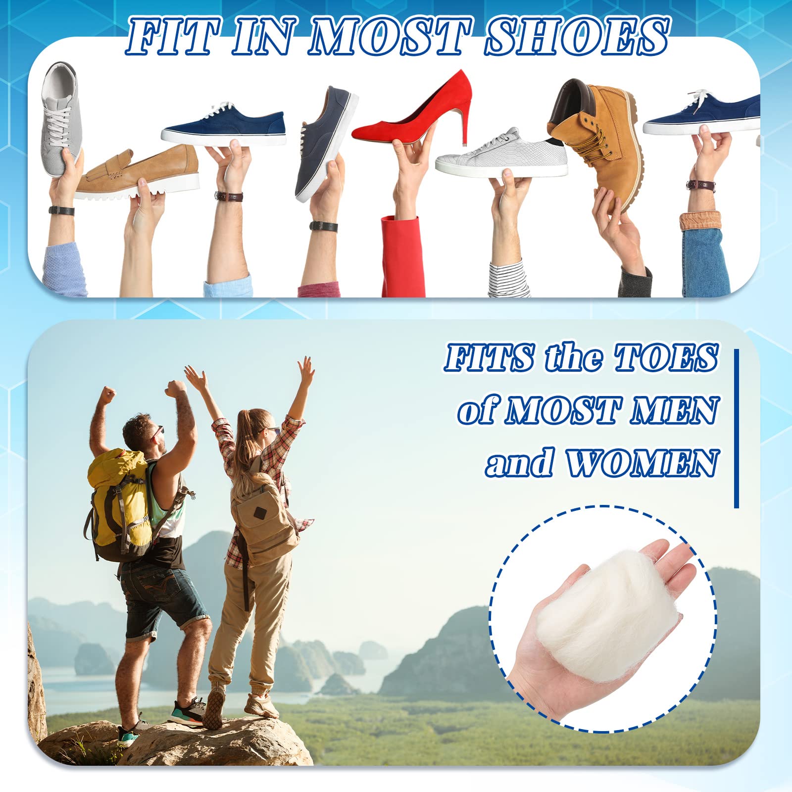 Minatee Lambs Wool for Toes Soft Feet Cushion Toe Separator Lambs Wool Corn Cushion Pads Blister Prevention Bunions Callus Cushi
