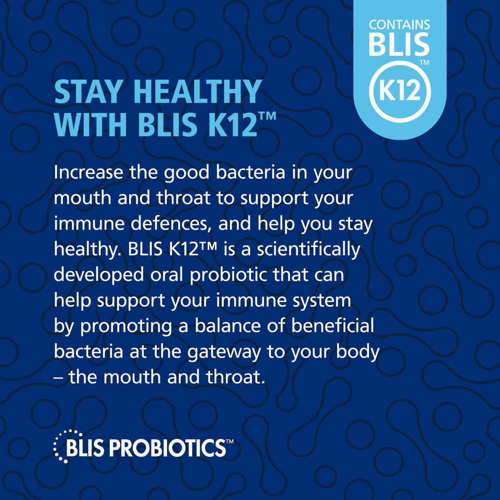 BLIS HoneyBlis Oral Probiotic Throat Lozenges with Soothing Manuka Honey K12 Probiotics (1 Billion Cfu) to Support Immunity & So