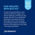 BLIS HoneyBlis Oral Probiotic Throat Lozenges with Soothing Manuka Honey K12 Probiotics (1 Billion Cfu) to Support Immunity & So