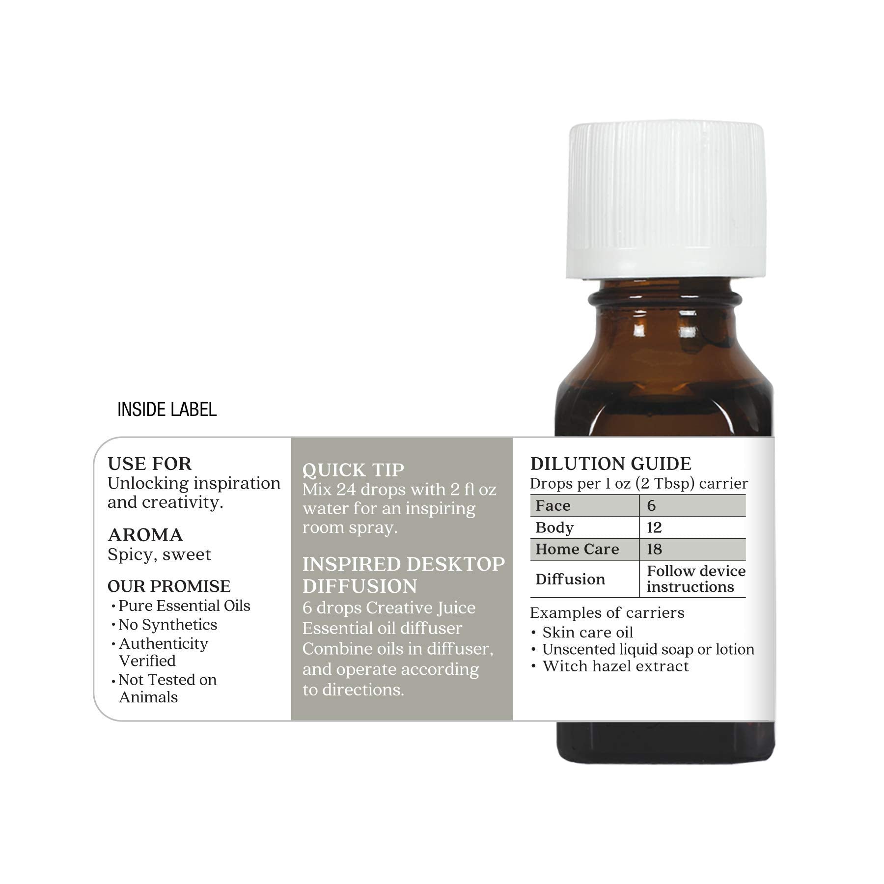 AURA CACIA ESS SOL,CREATIVE JUICE, .5 FZ