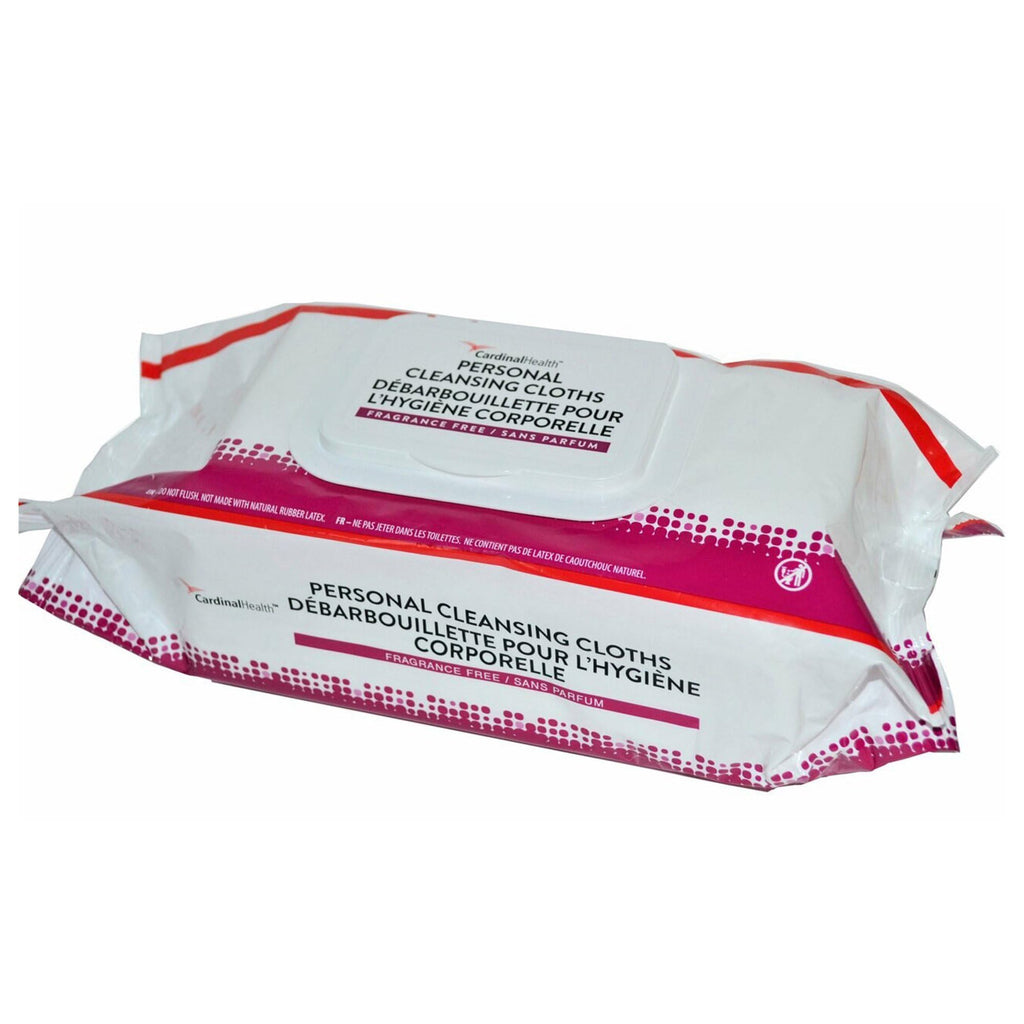 Cardinal Health Personal Cleansing Wipe 9 x 13 2AWU-64, 1 Pack 64 Wipes