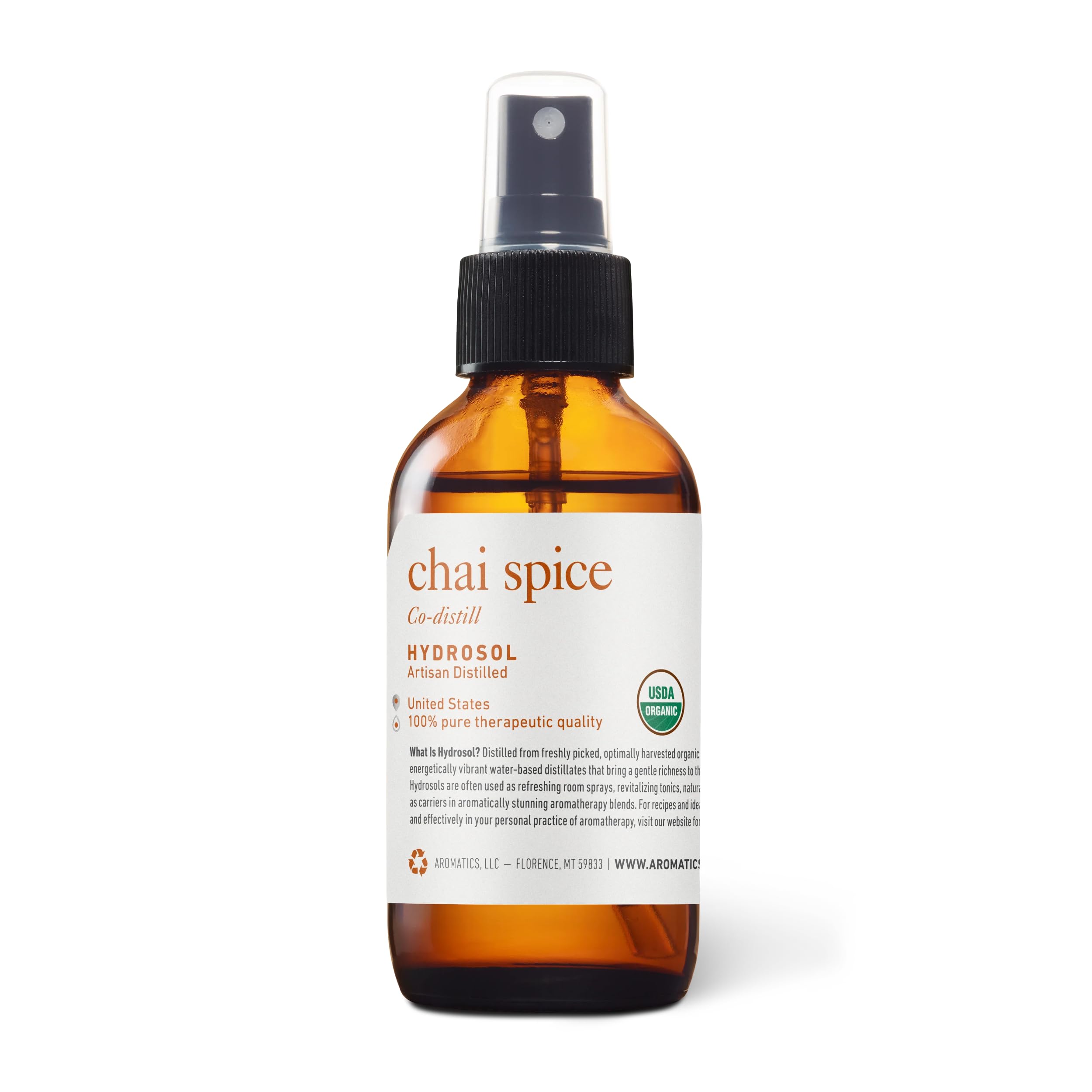 Aromatics International Chai Co-distill Hydrosol 100ml | Spiced Aromatic Mist for Daily Use