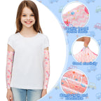 Bonuci 12 Pairs Elastic Eczema Sleeves for Kids Arm or Leg Kids Toddler Scratch Arm Sleeves Eczema Wet Wraps Soft UV Protection