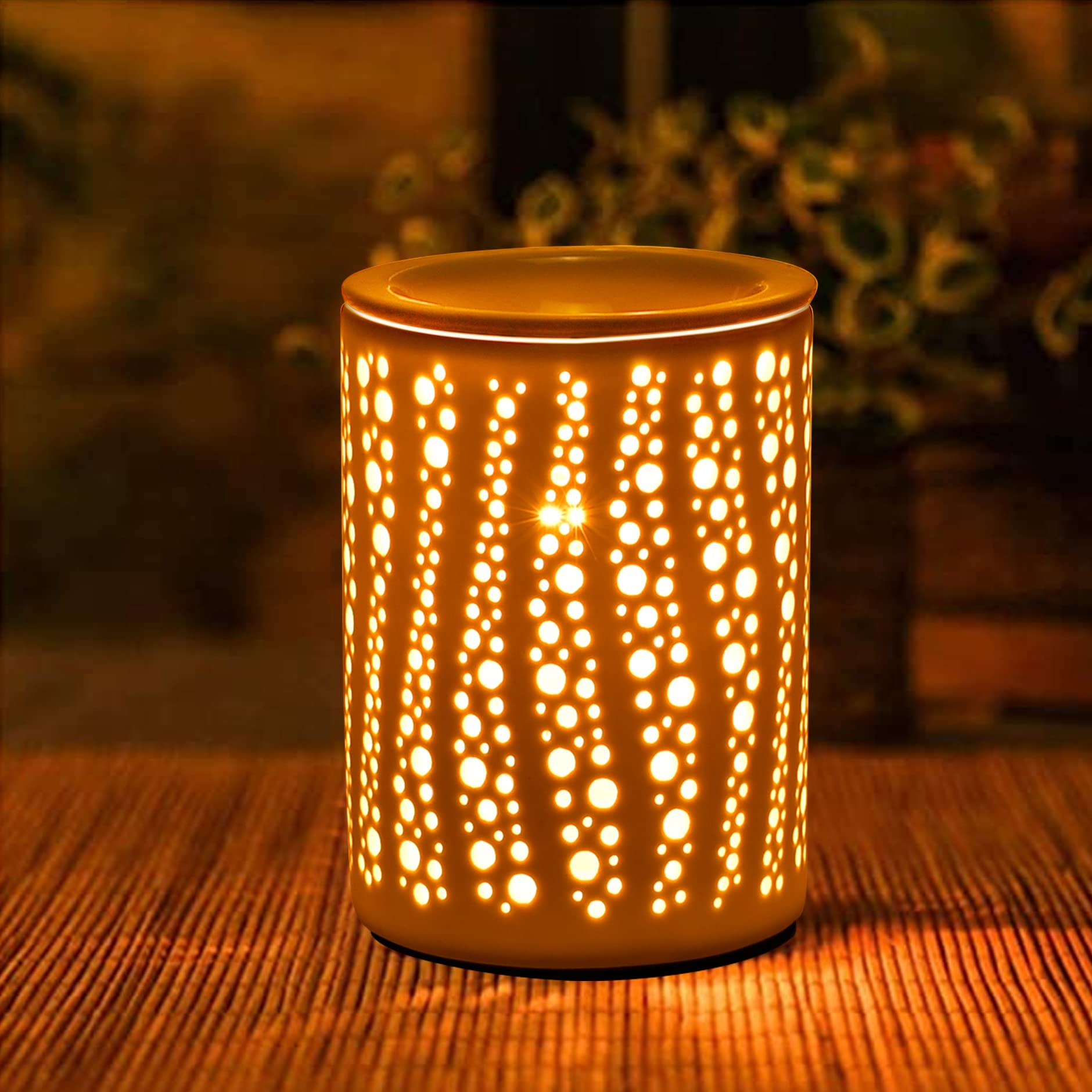 Wax Melt Warmer, Essential Oil Burner, 3-in-1 Heater Removable Tray for Warming Scented Candles to Bedroom Living Room Decor, Id