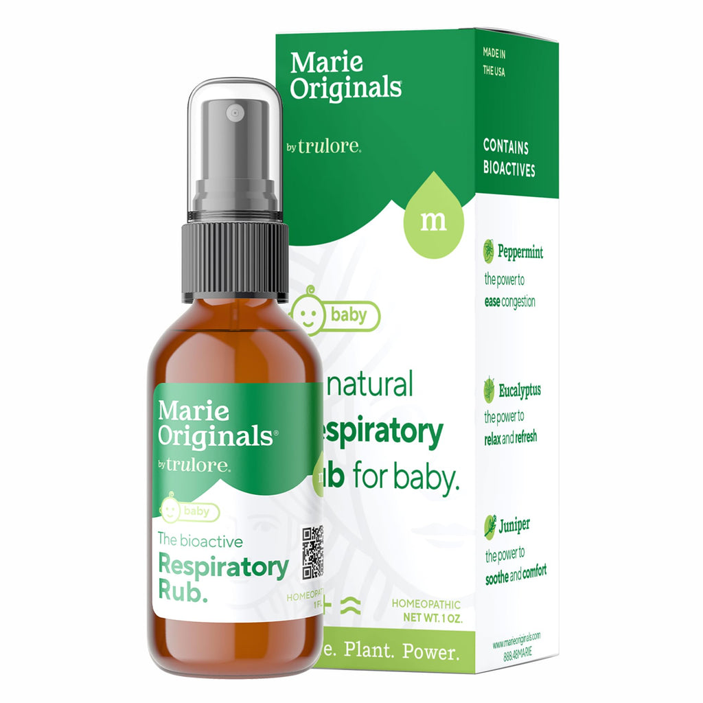 Marie Originals Natural Respiratory Baby Chest Rub | Breathe Essential Oil Blend for Babies and Toddlers with Eucalyptus, Pepper