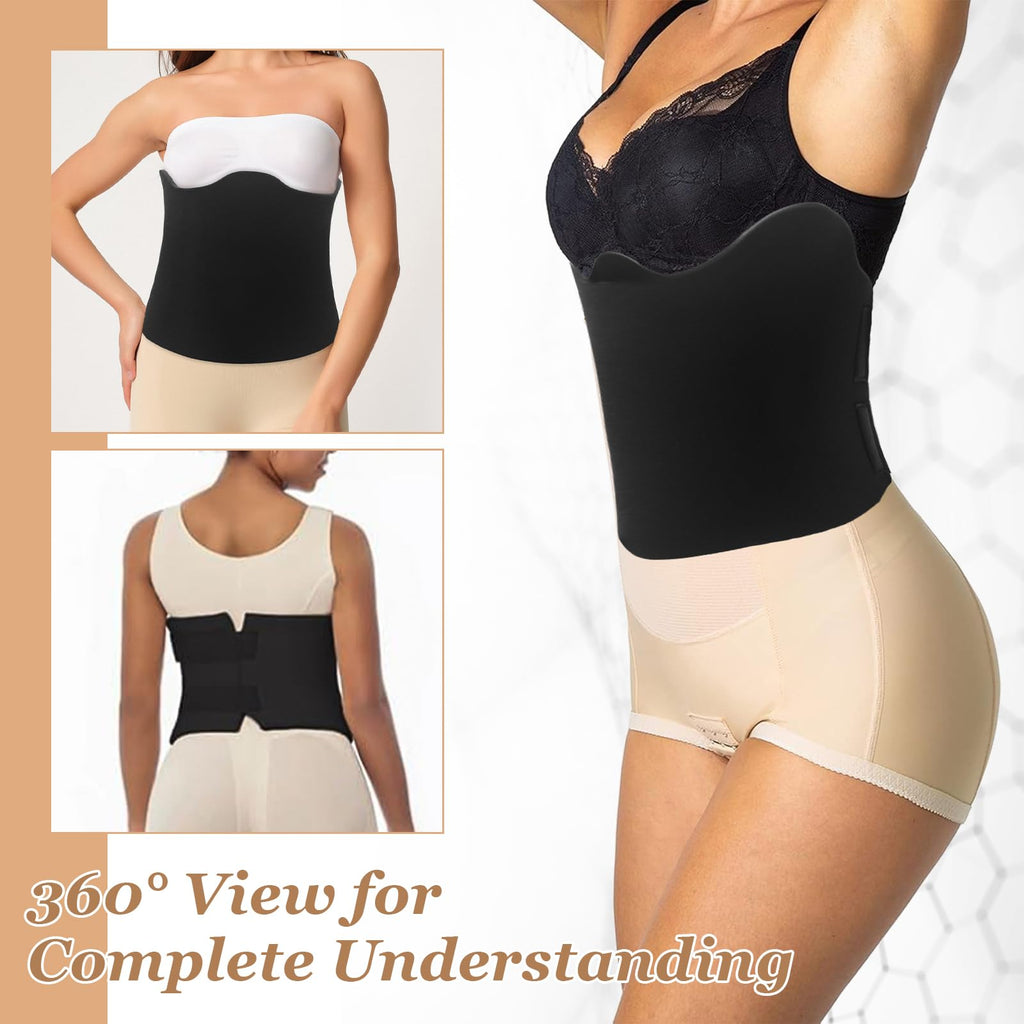 Post Surgery 360 Lipo Foam Wrap - Adjustable Abdominal Compression Board for Recovery, Breathable & Soft Lipo Foams with Full Co