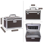 Locking Medication Box with Portable Storage Case, Childproof Medicine Lock Organizer, 12.2x 7.2x 7.6, Lockable Empty Firs
