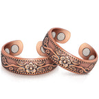Copper Rings for Women,99.99% Pure Copper Magnetic Rings with 3500 Gauss Magnets,Copper Jewelry for Women(Set of 2)