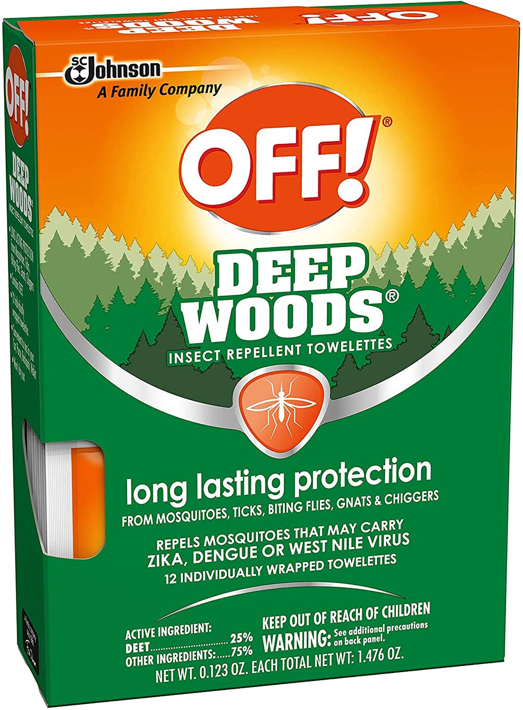 OFF! Deep Woods Insect Repellent Towelettes (Pack - 2)