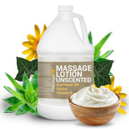 Massage FX Unscented Massage Lotion, 1 Gallon - Soothing Formula Provides Smooth Extended Glide - Non Sticky Formula Easy Glide 