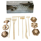 BangBangDa Mini Zen Garden Accessories - Tabletop Zen Garden Tools - Zen Garden Kit Rakes and Zen Stamp for Office Mini Zen Gard
