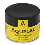 Aquegel Nasal Moisturizer + Zinc, 12-Hour Nasal Moisture Relief, Water Based Nose Gel, Nasal Moisturizer for Oxygen Therapy, Dry