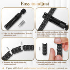 Mahnco Magnetic Bracelets for Men Ultra Titanium Steel Magnetic Bracelet with Double Row Magnets Mens Bracele Adjustable Length
