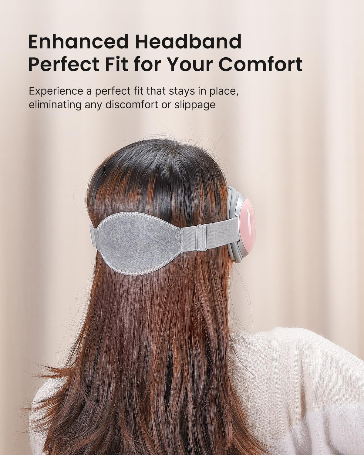 RENPHO Eyeris 1V - Voice Controlled Eye Massager for Migraines, Bluetooth Music Heated Eye Care Machine, Relax & Reduce Eye Stra