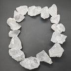 HaoChong 250g White Quartz Rough Stones Bulk Natural Raw Quartz Crystal Fountain Rocks for Cabbing,Tumbling,Polishing,Wrapping,