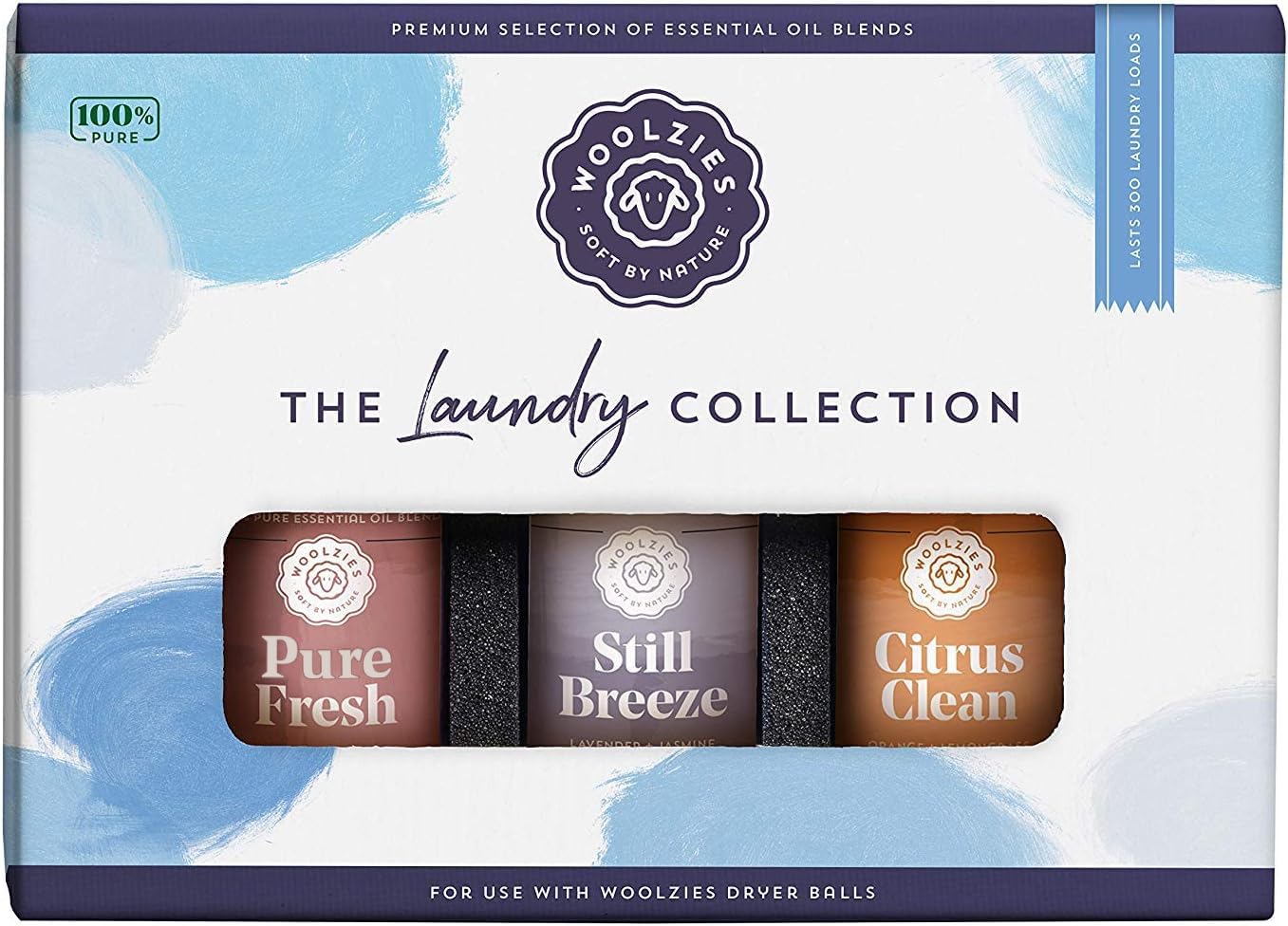 Woolzies Laundry Collection Essential Oil Set | 100% Pure Therapeutic Grade Aromatherapy Oil | Use with Wool Dryer Balls or Oil 