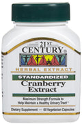 21st Century Health Care, Cranberry Extract, Standardized, 60 Veggie Caps