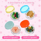 Dimeho Small Pill Organizer Box, 8 Pcs Travel Pill Case Holder Portable Daily Mini Pill Container BPA Free Pocket Pills Medicine