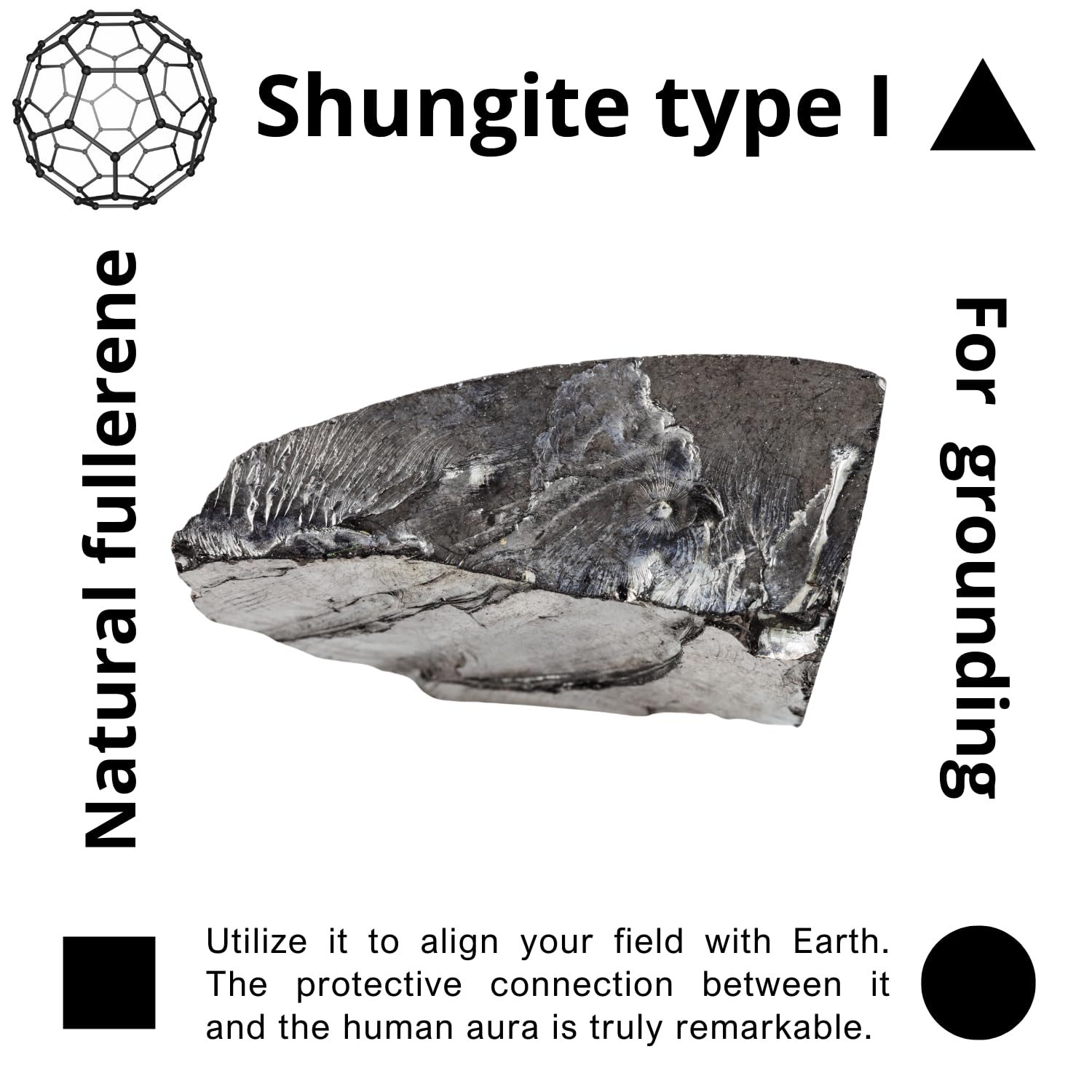 Keled Rocks Elite Shungite - Necklace - Type I Shungite - Infused with Earth Energy - Raise Vitality Up - Crystal Health