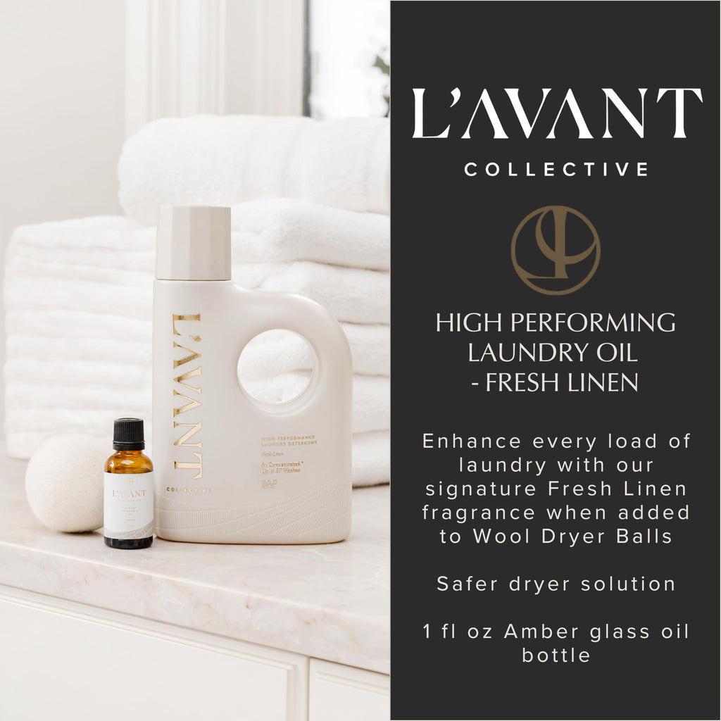 LAvant Collective | Essential Oils for Laundry - Dryer Balls Scents - Scented Fragrance Essential Oil Drops | Fresh Linen Laundr
