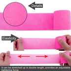 BQTQ 50 Rolls Self Adhesive Bandage Wrap 2 Inch Pink Athletic Warp Tape Self Adherent Wrap Self Sticking Bandage Wrap Roll for W